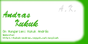 andras kukuk business card
